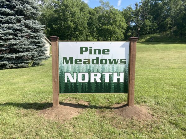 Image of Pine Meadows exterior sign.